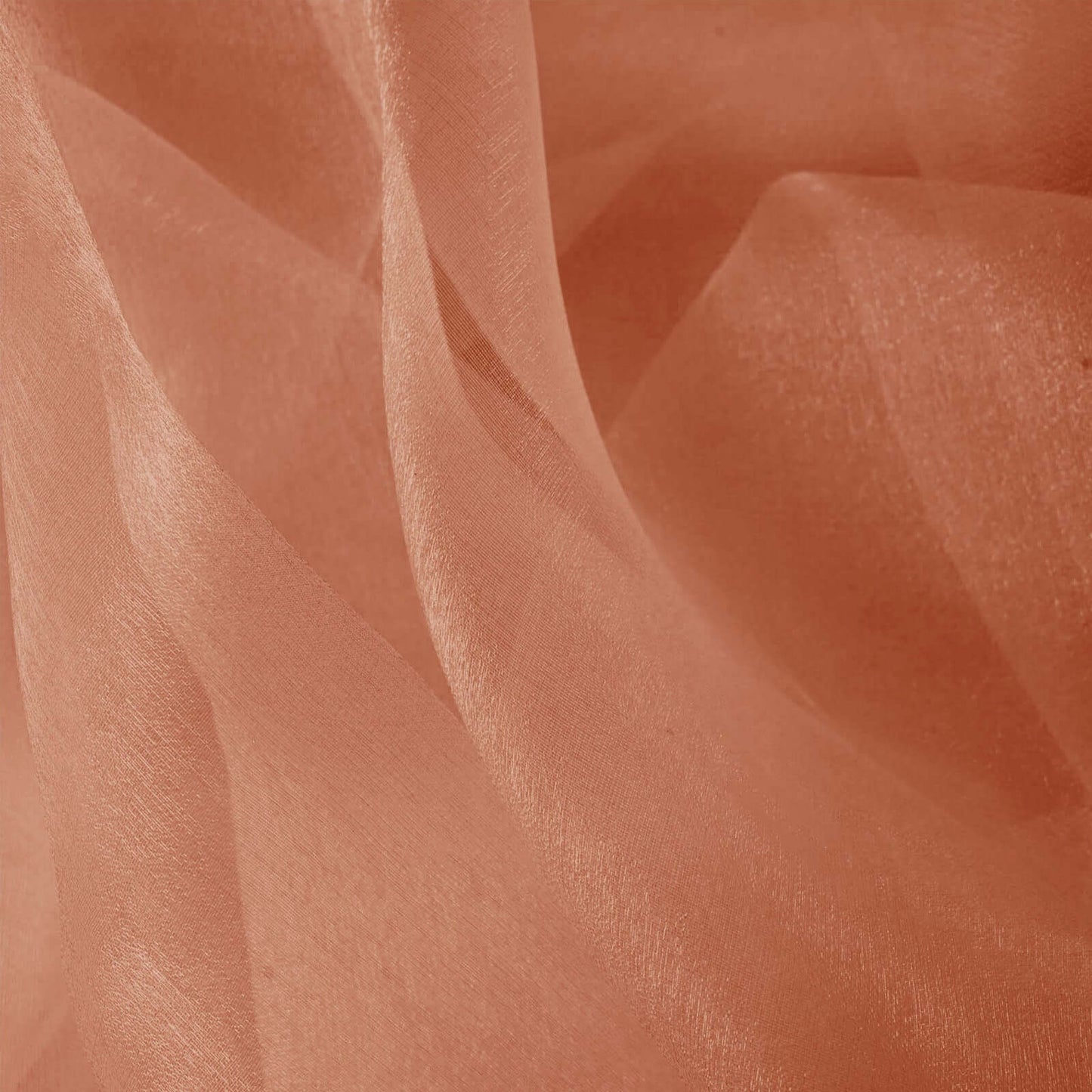 12"x10yd Terracotta (Rust) Sheer Chiffon Fabric Bolt, DIY Voile Drapery Fabric