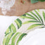 4-Pack Table Placemats Tropical Leaf Design Green Cotton Round - Woven Indoor/Outdoor Dining Mats 15"
