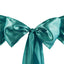 5 Pack Satin Chair Sashes Turquoise - Durable Chair Bows with Shiny Finish 6"x106"