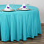Polyester 120" Round Tablecloth Turquoise - Seamless Wrinkle-Resistant Table Cover