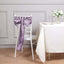 5 Pack Taffeta 6"x106" Chair Sashes Violet Amethyst Accordion Crinkle Texture - Stylish Decor for Weddings & Gatherings