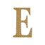 Decorative Rhinestone Alphabet "E" Letter Stickers, Glitter Adhesive Craft Letters Gold DIY Sparkle Embellishments 8"