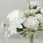 3 Pack 14" White Artificial Silk Carnation Flower Arrangements, Faux Floral Bouquets Bushes
