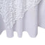 Sequin 72"x72" Table Overlay Square Tablecloth White - Big Payette Design for Classy Celebrations