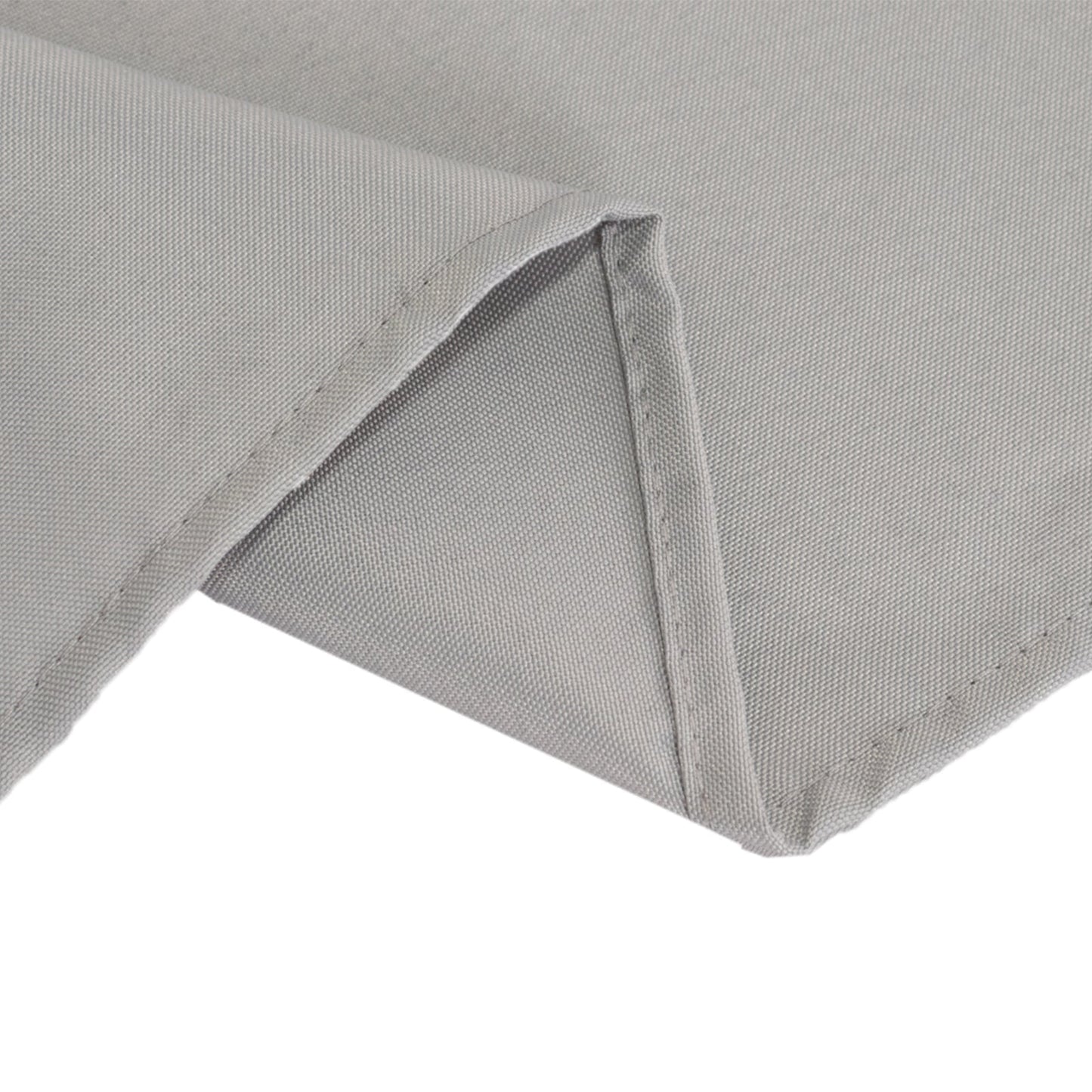 Premium Polyester Square Tablecloth 70"x70" Silver 220GSM Wrinkle-Resistant Table Cover