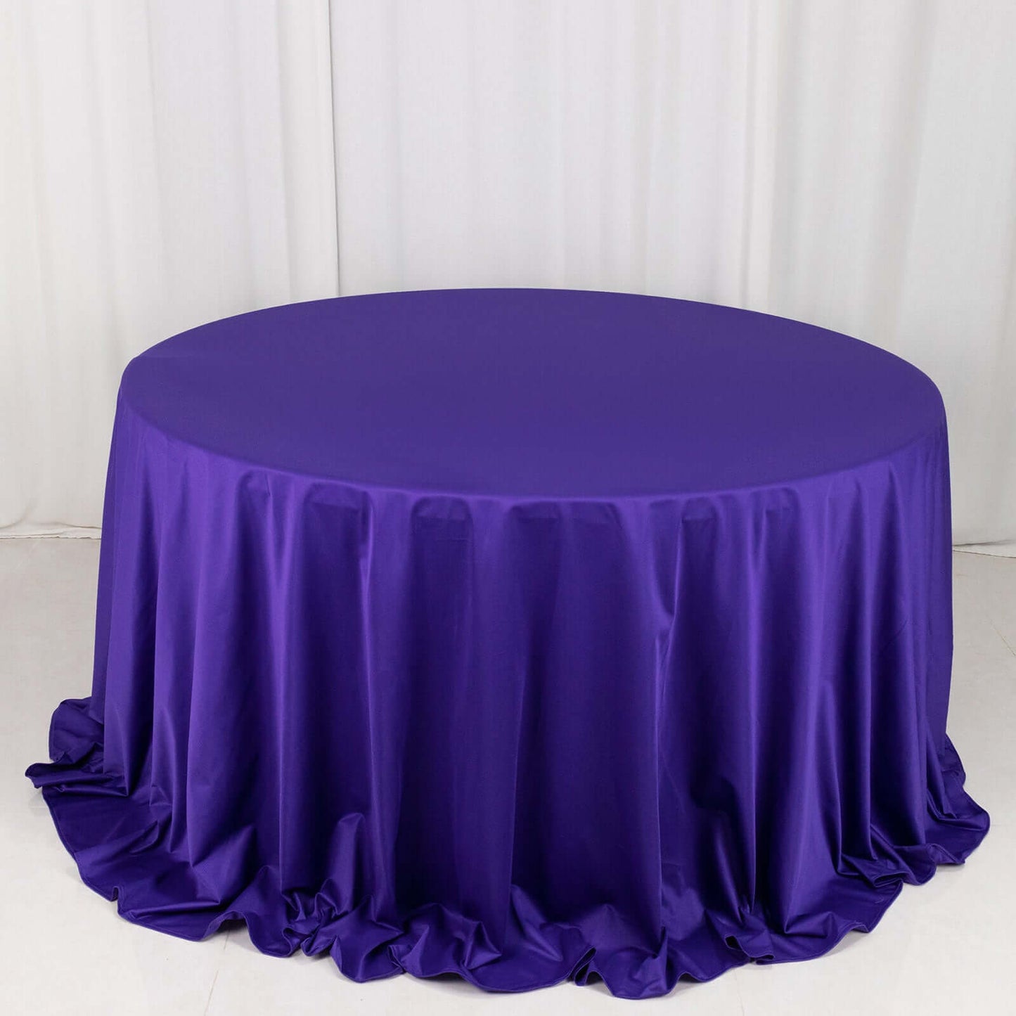 Scuba Round 132" Tablecloth Purple - Wrinkle Free & Stain Resistant Seamless Table Cover