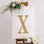 Decorative Rhinestone Alphabet "X" Letter Stickers, Glitter Adhesive Craft Letters Gold DIY Sparkle Embellishments 8"