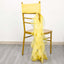 Chiffon Chair Sash with Curly Design Yellow - Stylish Chair Decorations