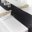 Taffeta 12"x108" Table Runner Black - Accordion Crinkle Design