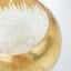 Glass Flower Vase Gold Foiled Crackle Bubble - Stylish Centerpiece for Events 4.5"