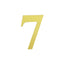 4-Pack Stickers Banner Custom 0-9 Number "7" Design Gold - Milestone Age and Date Stick-On Numbers 5"
