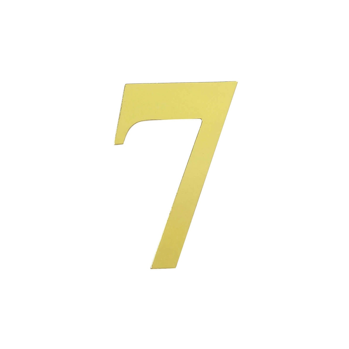 4-Pack Stickers Banner Custom 0-9 Number "7" Design Gold - Milestone Age and Date Stick-On Numbers 5"