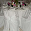 Polyester Chair Cover Self-Tie Universal Design White - Durable Slip-On Cover for Folding, Dining, Banquet & Standard Chairs
