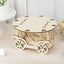 Wooden Wedding Cake Stand Carriage Shape Natural with Laser Cut Design - Round Cupcake Holder Display Plate 12"