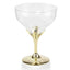 6-Pack Plastic Champagne Glasses Gold Hard Material - Durable Disposable Goblets for Wine 5oz