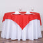 Polyester 54"x54" Table Overlay Square Tablecloth Red - Wrinkle-Resistant & Durable Table Cover