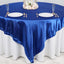 Satin 90"x90" Table Overlay Square Tablecloth Royal Blue - Smooth Finish Table Topper