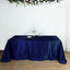Satin Rectangular 90"x156" Tablecloth Navy Blue - Seamless Table Cover