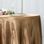 Satin 120" Round Tablecloth Taupe - Stylish Seamless Table Cover