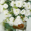 4 Bushes 12" Ivory Real Touch Artificial Silk Rose Flower Bouquet, Faux Bridal Flowers