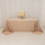 Lamour Satin 90"x132" Rectangle Tablecloth Nude - Soft & Silk-Like Seamless Table Cover