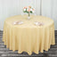 Premium Polyester 120" Round Tablecloth Champagne - Seamless 220GSM Wrinkle-Resistant Table Cover