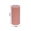 12-Pack 3"x6" Unscented Dripless Pillar Candles â€“ Dusty Rose Long-Burning Paraffin Wax with Cotton Wicks