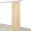 Beige 4-Way Stretch Spandex Event Curtain Drapes, Wrinkle Free Backdrop Event Panel with Rod Pockets - 5ftx12ft
