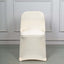 Stretch Spandex Chair Cover Beige for Folding Chairs - Reusable & Wrinkle-Resistant 160GSM Fitted Slipcover