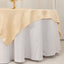Lamour Satin 72"x72" Table Overlay Square Tablecloth Beige - Smooth Finish Table Topper