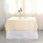 Polyester 54"x54" Table Overlay Square Tablecloth Beige - Wrinkle-Resistant & Durable Table Cover