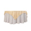 Lamour Satin 72"x72" Table Overlay Square Tablecloth Beige - Smooth Finish Table Topper