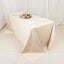 Scuba Rectangular 90"x132" Tablecloth Beige - Wrinkle Free, Stain Resistant & Seamless Table Cover