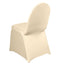 Spandex Chair Cover for Banquet Chairs Beige - Stretch 160GSM Fabric with Slip-On Slipcover