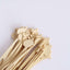 100-Pack Bamboo Cocktail Picks Giraffe Mini Forks Double Pronged Design Natural - Biodegradable Eco Friendly Party Supplies 4"