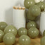 50 Pack Matte Pastel Olive Green Biodegradable Balloons 12", Round Eco-friendly Thick Latex Party Balloons