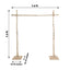 7.5ft Natural Birch Rustic Square Arbor Photography Backdrop Stand, Wooden Wedding Arch