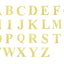 4 Pack 5" Metallic Gold Alphabet Stickers Banner, Customizable Stick on Gold Letters - R