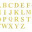 4-Pack Stickers Banner Custom Alphabet "X" Design Gold - Text Stick-On Decorative Letters 5"