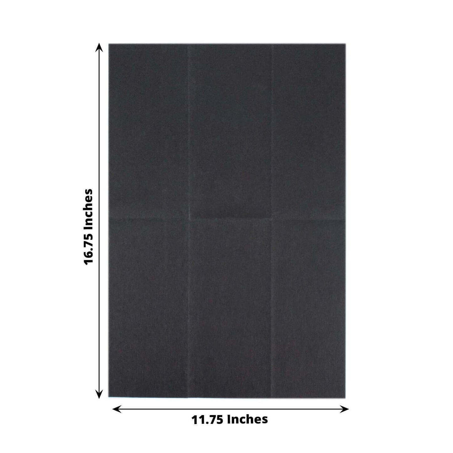 20 Pack Linen-Like Paper 8.5"x4" Napkins Black - Highly Absorbent & Disposable Airlaid Guest Towels