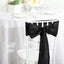 5 Pack Taffeta 6"x106" Chair Sashes Black Accordion Crinkle Texture - Stylish Decor for Weddings & Gatherings