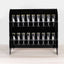2-Tier Champagne Glass Holder Display Stand Table Top in Glossy Black - Modern Stemware Rack Cocktail Drink Holder with 18 Hooks for Events & DIY Bars 25"