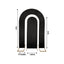 Set of 2 Black Spandex Fitted Wedding Arch Covers for Round Top and Double Arch Chiara Backdrop Stands - 6ft,8ft