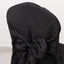 10-Pack Polyester Slip-On Banquet Chair Covers with Attached Sashes â€“ Black Reusable Stain-Resistant Covers for Wedding & Event Decor