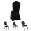 Black Spandex Banquet Chair Cover with Ruffle Skirt & Cross Back Sash â€“ Stretch Slipcover for Events