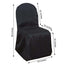 Polyester Slip On Banquet Chair Covers Black - Stain-Resistant Reusable Durable Fabric