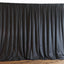 Black Chiffon Polyester Event Curtain Drapes, Dual Layer Divider Backdrop Event Panels with Rod Pockets - 20ftx10ft