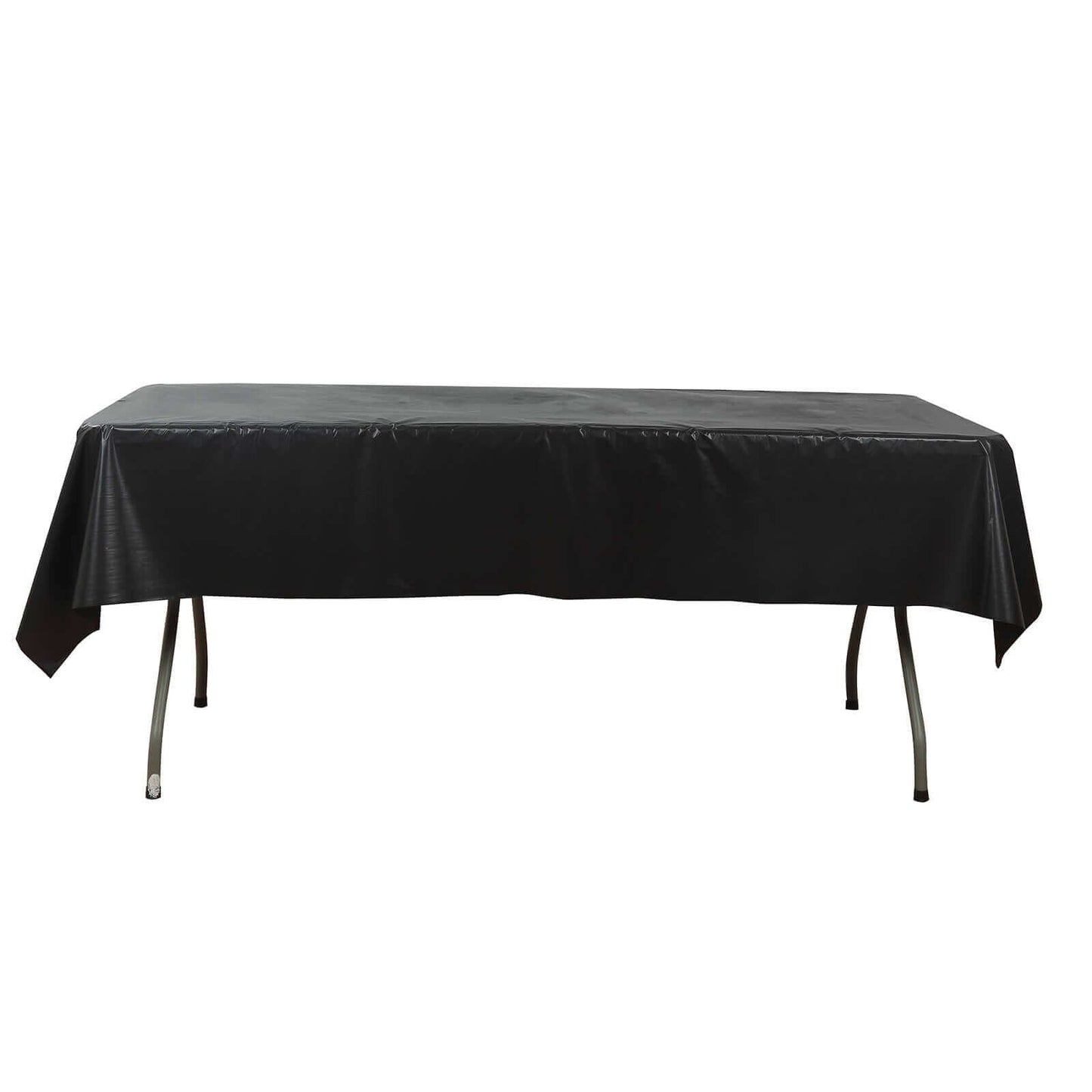 Plastic Table Cover Roll Black with Slide Cutter - Customizable Disposable Tablecloth Roll 54"x300ft