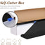 Plastic Table Cover Roll Black with Slide Cutter - Customizable Disposable Tablecloth Roll 54"x300ft