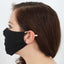 5 Pack 2 Ply Black Ultra Soft 100% Organic Cotton Face Masks, Reusable Fabric Masks With Soft Ear Loops